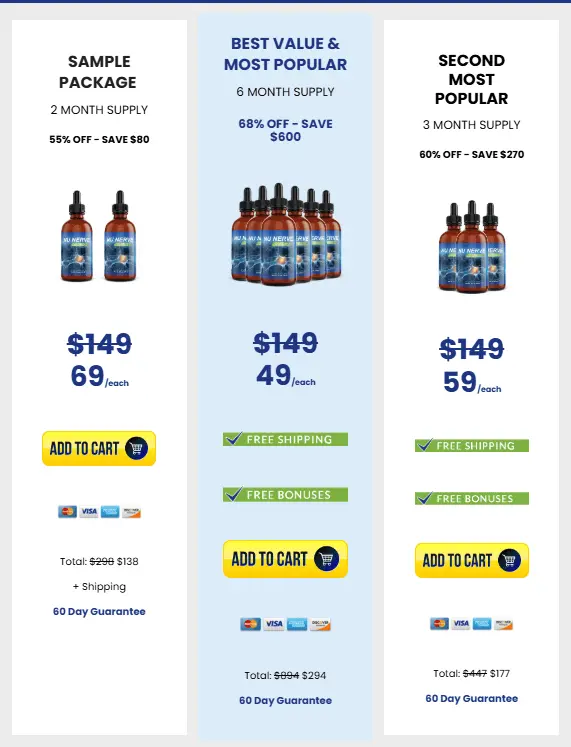 NuNerve pricing packages